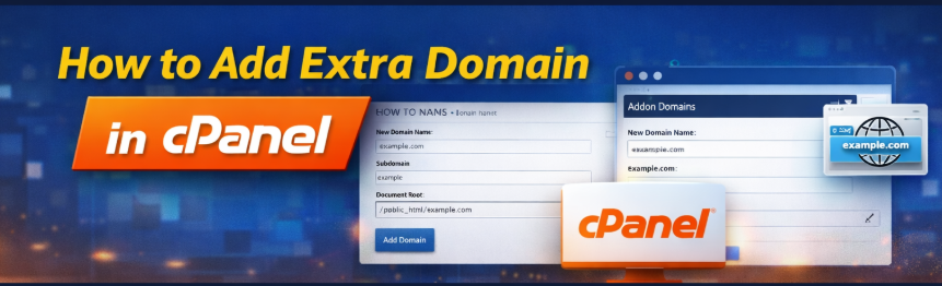 How to add extra domain in cpanel