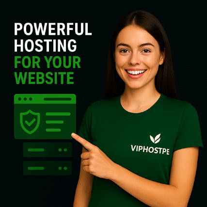 VIPHOSTPE hosting dashboard illustration